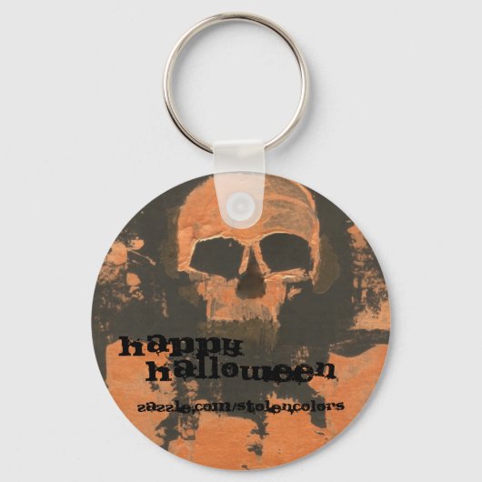 Koperen Schedel Sleutelhanger (Voorkant)
