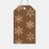 Koperen sneeuwvlok print,  achtergrond cadeaulabel (Voorkant)
