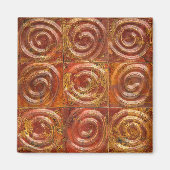 Koperen spiraalvormige tegels magneet (Voorkant)