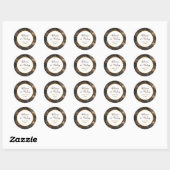 Koperen Steampunk Unieke bruiloft Ronde Sticker (Vel)