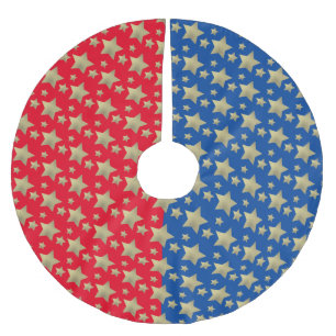Koperen sterren 4 juli patriottisch rood patroon kerstboom rok