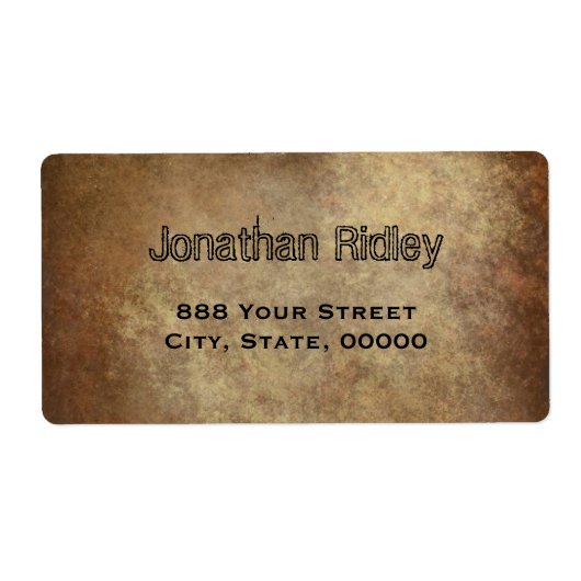 Koperen textuur afbeelding Verzendlabels Etiket (Voorkant)