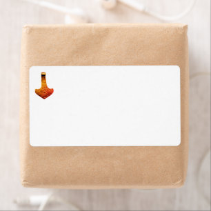 Koperen Thor's Hamer verzendlabels Etiket