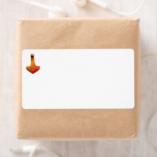 Koperen Thor's Hamer verzendlabels Etiket (Insitu)