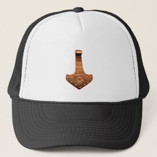 Koperen Thor's Hamer zwart-wit truckerhoed Trucker Pet