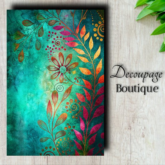 Koperen Tuin Decoupage Tissuepapier