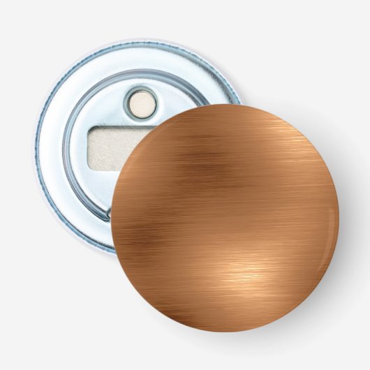 Koperen Uiterlijk Button Flesopener (Voorkant)