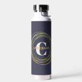 Koperen vacuüm geïsoleerde fles met gouden cirkels (Links)