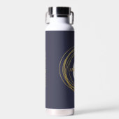 Koperen vacuüm geïsoleerde fles met gouden cirkels (Voorkant)