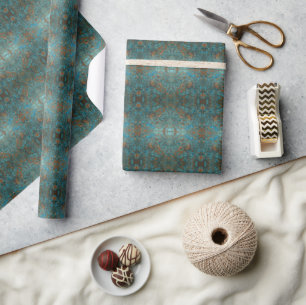 Koperen Vintage Ephemera met een Bekraste Patina Cadeaupapier