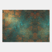 Koperen Vintage Ephemera met een Bekraste Patina Inpakpapier Vel (Voorkant)