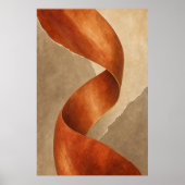 Koperen Vouw Gouache Boho Kunst Poster (Voorkant)