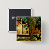 KOPEREN VRACHTWAGEN BIG RIG TRUCKERS BUTTON (Voorkant /achterkant)