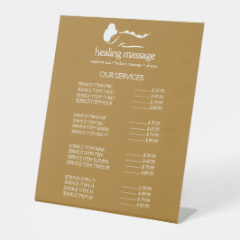KOPEREN VROUW STENEN MASSAGE Wellness Day Spa Reclamebord Met Voetstuk