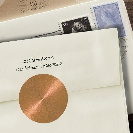Koperenvelopzegel Ronde Sticker
