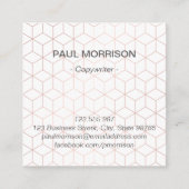 Kopergeometrisch vierkant visitekaartje (Achterkant)