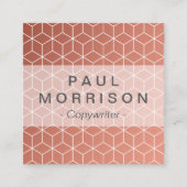 Kopergeometrisch vierkant visitekaartje (Voorkant)