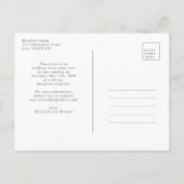 Kopergeometrische groene marmer Briefkaart bruilof (Achterkant)