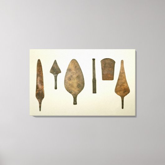 Kopergereedschap, Harappa, 2300-1750 BC Canvas Afdruk (Voorkant)
