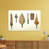 Kopergereedschap, Harappa, 2300-1750 BC Canvas Afdruk (Insitu (Woonkamer))