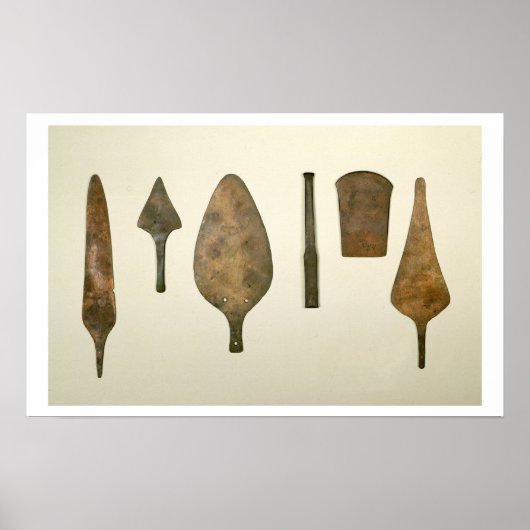 Kopergereedschap, Harappa, 2300-1750 BC Poster (Voorkant)