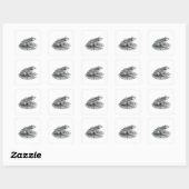 Koperglanzende stickerontwerp vierkante sticker (Vel)