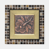 Koperglazen tegels magneet (Voorkant)