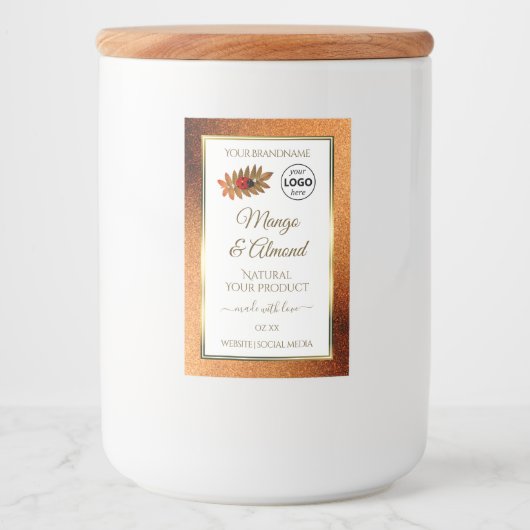 Koperglitter Witte Etiketten van het Product Ladyb (Voorkant)