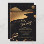 Koperglittertypografie Restaurant NIEUW openen Kaart (Voorkant / Achterkant)