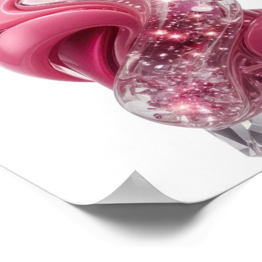 Kopergoud ABSTRACTE KUNST Modeprint Poster (Hoek)