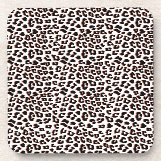 Kopergoud Bruine Luipaardprint Bier Onderzetter (Voorkant)