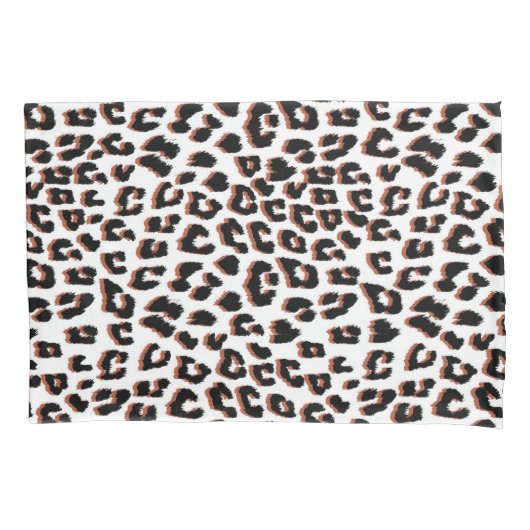 Kopergoud Bruine Luipaardprint Kussensloop (Voorkant)