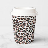 Kopergoud Bruine Luipaardprint Papieren Bekers (Rechts)