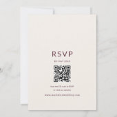 Kopergoud Editoriaal QR Bruiloft Kaart (Achterkant)