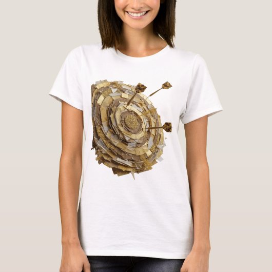 Kopergoud Gouden Doel Slogan Ontwerp T-shirt (Voorkant)