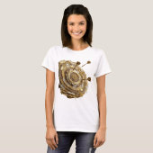 Kopergoud Gouden Doel Slogan Ontwerp T-shirt (Voorkant volledig)