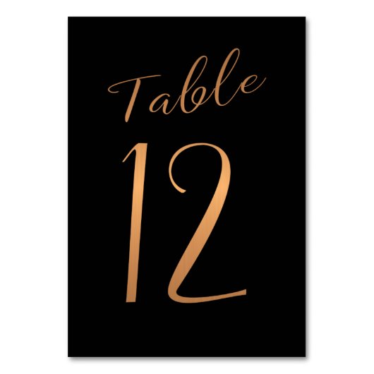 Kopergoud goudglitter zwart kaart (Voorkant)