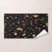 Kopergoud op Black Terrazzo Stone Bad Handdoek (Handdoek)