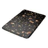 Kopergoud op Black Terrazzo Stone Badmat (Gekanteld)