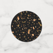Kopergoud op Black Terrazzo Stone Confetti (Kleine voorkant)