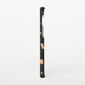 Kopergoud op Black Terrazzo Stone Samsung Galaxy Hoesje (Linkerkant)