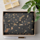 Kopergoud op Black Terrazzo Stone Tissuepapier (Geschenk)