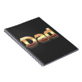 Kopergoud Vader Lettering Ontwerp Notitieboek (Rechterzijde)