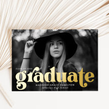 Kopergouden typografie foto afstudeeraankondiging