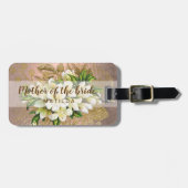 Kopergoudfloremmer van het roos van koper bagagelabel (Voorkant horizontaal)