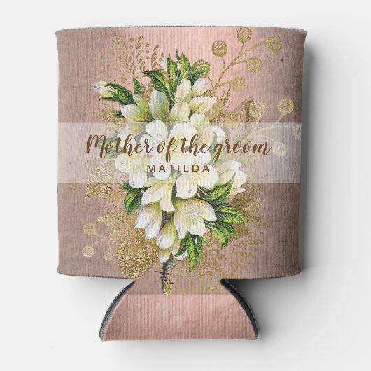 Kopergoudfloremmer van het roos van koper blikjeskoeler (Voorkant)