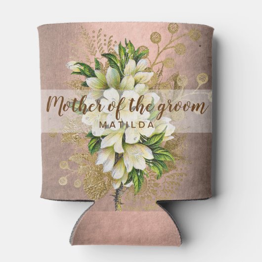 Kopergoudfloremmer van het roos van koper blikjeskoeler (Achterkant)