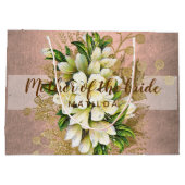 Kopergoudfloremmer van het roos van koper groot cadeauzakje (Achterkant)