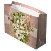 Kopergoudfloremmer van het roos van koper groot cadeauzakje (Achterkant Gekanteld)