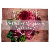 Kopergoudfloremmer van het roos van koper groot cadeauzakje (Achterkant)